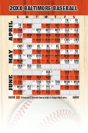 Magnetic Business Card Real Estate Baseball Schedules  |Realtor Tools